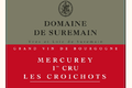domaine de Suremain - MERCUREY 1er CRU Les CROICHOTS