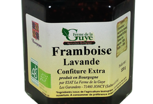Confiture artisanale bio de Framboise-Lavande