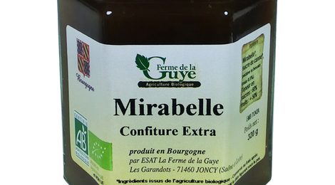Confiture artisanale bio de Mirabelle