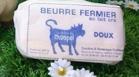 Beurre fermier au lait cru - Ferme de Champel