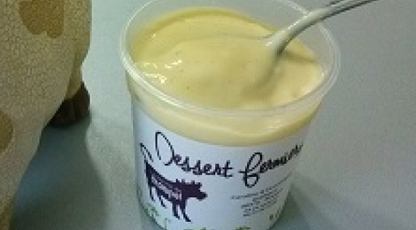 Crème dessert fermière à la vanille de la ferme de Champel