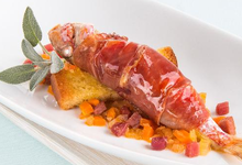 Rougets au Jambon de Parme et soupe de poisson