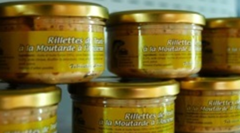   Rillettes de truites à la moutarde à l’ancienne