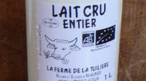 lait cru entier bio