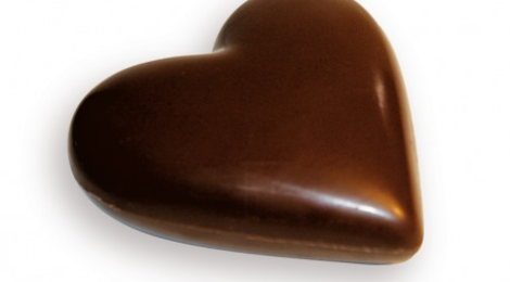 Cœur moulage en chocolat noir
