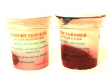 Yaourt brassé au lait de vache à la framboise