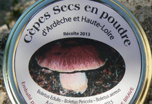 Cèpes secs en poudre de l'Ardèche et Haute Loire