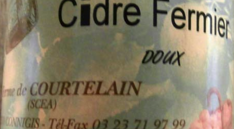 Cidre doux, ferme de Courtelin