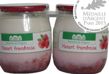 yaourt framboise, ferme de Grignon