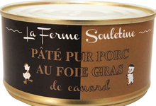 ferme Souletine, Pâté pur porc au foie gras de canard