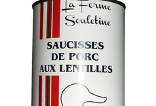 ferme Souletine, 4 saucisses de porc aux lentilles