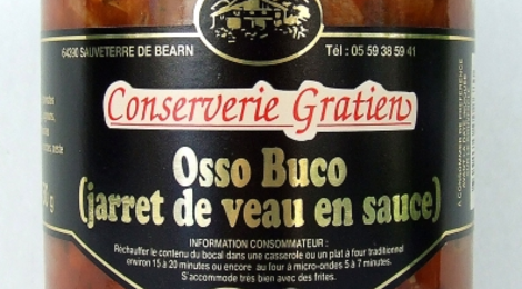 conserverie Gratien, Osso Buco (jarret de veau en sauce)