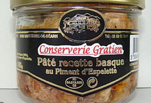 conserverie Gratien, Pâté recette basque au Piment d'Espelette