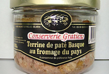 conserverie Gratien,  Terrine de pâté Basque au fromage du Pays