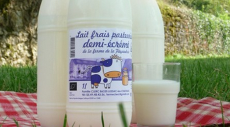 ferme de la Fayaudrie, Lait pasteurisé 1/2 écrémé BIO (1 litre)