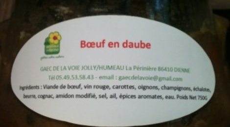 Gaec de la Voie, Boeuf en daube