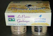 les prairies de la Gartempe, crème dessert vanille