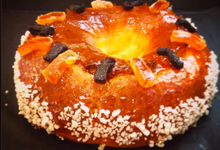 Brioche couronne avec pâte de fruits maison