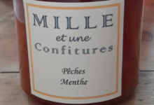 Pêches menthe