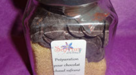  Préparation pour chocolat chaud safrané 
