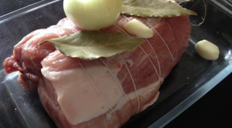 Ferme de La Houdrière, roti de porc