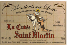 domaine Joulin, MONTLOUIS MOELLEUX Cuvée Saint Martin