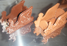 traineau en chocolat