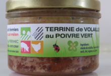 Ferme de Coat Mélen,  Terrine de volailles poivre vert