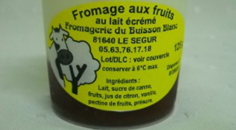 Fromage sur lit de framboise