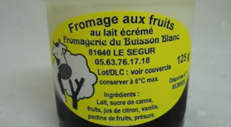 Fromagerie du Buisson blanc,  Fromage sur lit de myrtille
