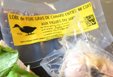  lobe de foie gras fourré aux figues du jardin.