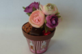 Pot de fleurs en chocolat et fleurs sucre