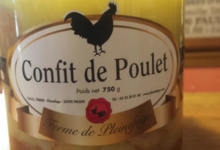 Ferme de Pleinefage, confit de poulet