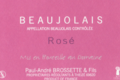 domaine Brossette, beaujolais rosé empreinte