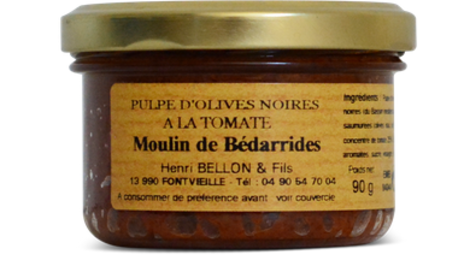 Moulin de Bédarrides, Pulpe d'olives noires à la tomate