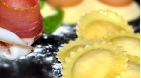 ravioli jambon cru figues