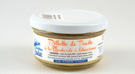 rillettes de truite à la moutarde à l'ancienne