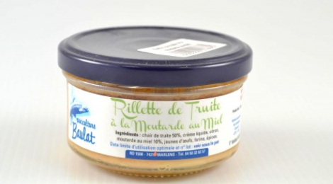 rillettes de truite à la moutarde au miel