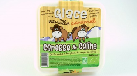 Caresse & Caline, glace vanille caramel bio