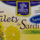 Filets de Sardines sans huile thym citron