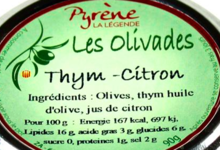 la légende de Pyrène, Olivades verte thym - citron