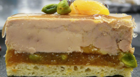 Gâteau de foie gras Abricot Pistache