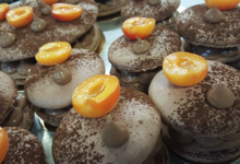 macarons chocolat Guanaja et abricots 