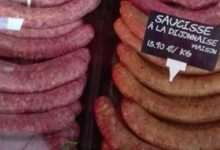 Boucherie Clin, saucisses à la dijonnaise