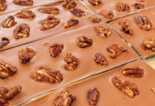 Pâtisserie Challamel,  tablette de chocolat à la noix de pécan