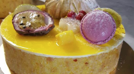 Entremets exotique chocolats blanc passion