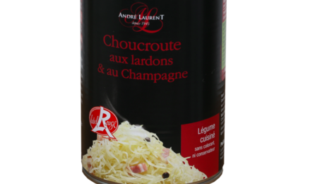 Choucroute André Laurent, Boîte 1/2 choucroute cuisinée aux lardons et au Champagne
