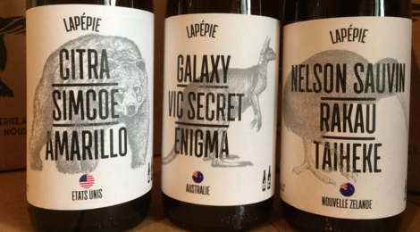 Brasserie Lapépie, bières avec différents houblons