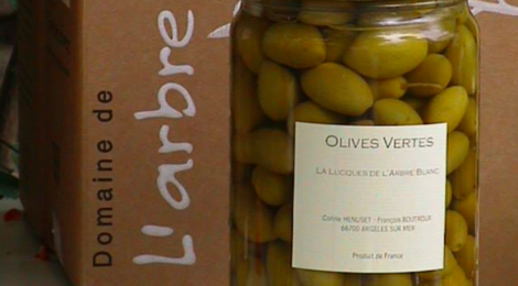 Domaine de l'arbre blanc, olives Lucques