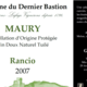 Domaine Du Dernier Bastion, VDN AOP Maury Rancio